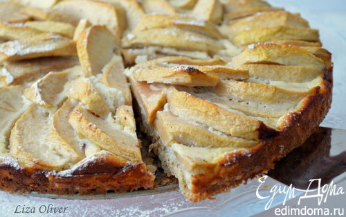 Рецепт Диетический яблочный пирог с овсянкой и йогуртом
