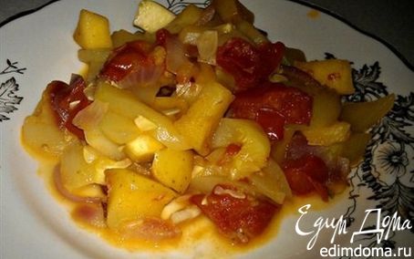 Рецепт Гарнир из кабачков с яблоками