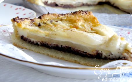Рецепт Пирог с грушами и шоколадом