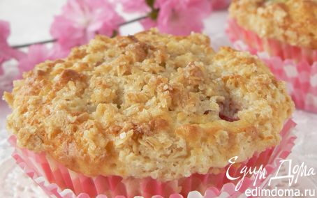 Рецепт Овсяные кексы с ревенем