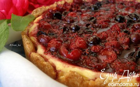 Рецепт Творожный пирог с ягодным желе