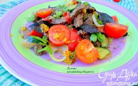 Рецепт Теплый салат с говядиной