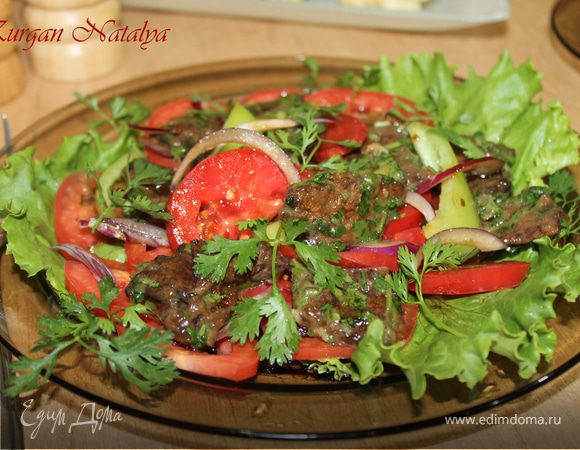 Салат с говядиной и луком - рецепты с фото