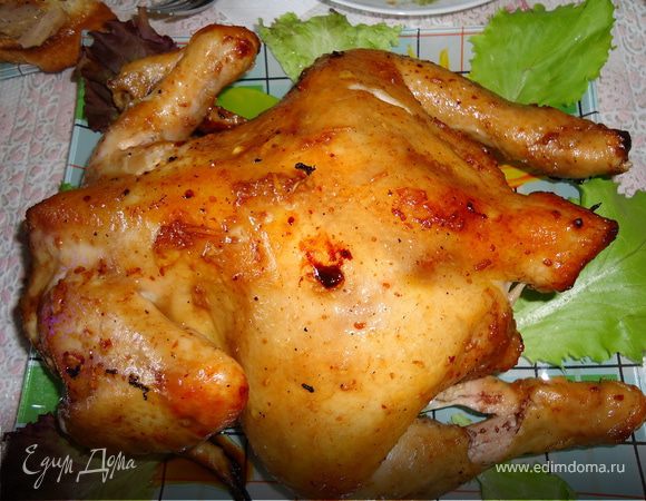 Курица в медово-соевом маринаде, запеченная в духовке