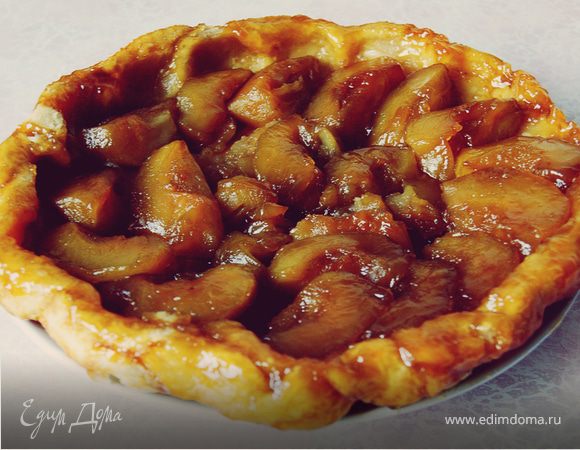 Как приготовить Французский пирог Тарт Татен с яблоками из слоёного теста просто рецепт пошаговый