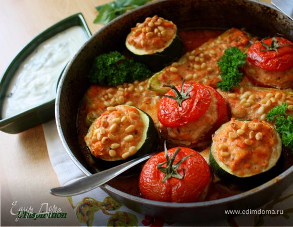 Запеченные фаршированные овощи, пошаговый рецепт на ккал, фото, ингредиенты - Nadin