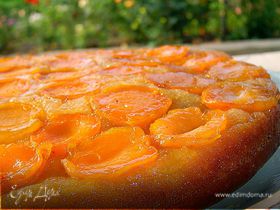 Абрикосовый пирог-перевертыш с апельсиновой карамелью