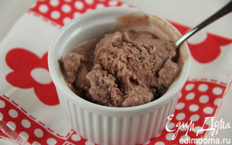 Рецепт Мороженое с малиной и шоколадом