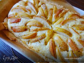 Творожный пирог с грушами «Теплая осень»