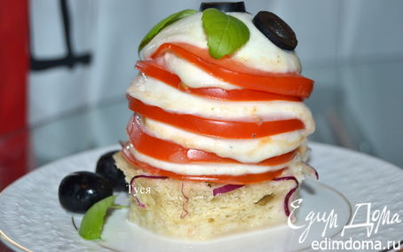 Рецепт Печеный каприйский салат на чиабатте