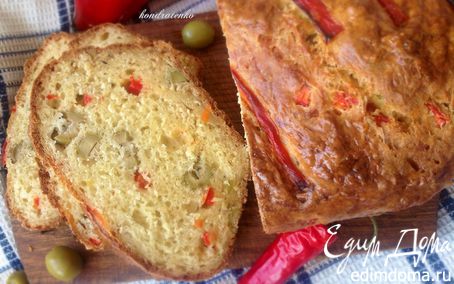 Рецепт Хлеб с оливками и пармезаном "Мотивы Италии"
