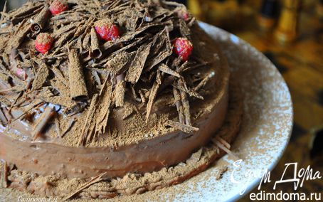 Рецепт Тыквенно-шоколадный торт-купол с малиновым желе