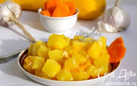 Рецепт Хрустящие кабачки с чесноком и морковью