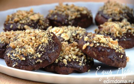 Рецепт Шоколадное печенье с грецкими орехами и корицей