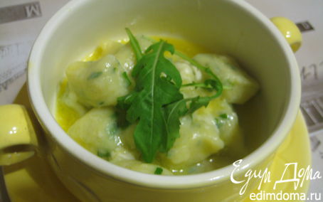 Рецепт Зеленые ньокки с руколой и масляным соусом (от Джейми Оливера)