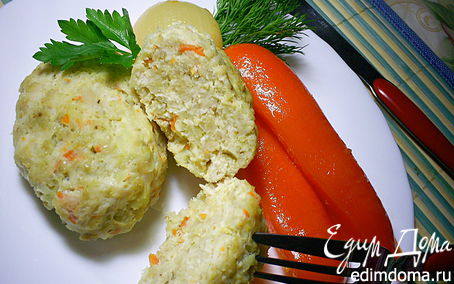 Рецепт Паровые куриные котлетки с овощами и овсянкой