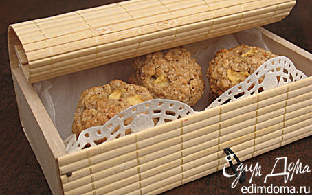 Рецепт Овсяное печенье с яблоками и орехами