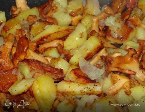 Лисички с картошкой в духовке