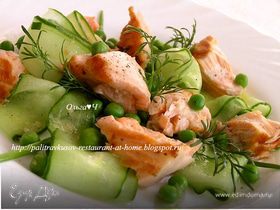 Салат из лосося с лаймом и имбирем