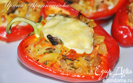 Рецепт Перец с макаронами и овощами