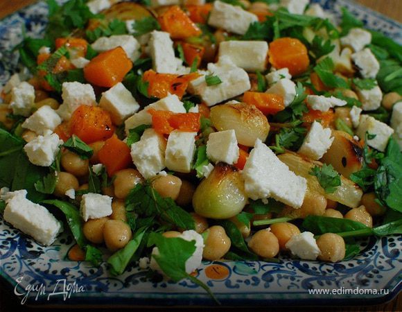 Салат из нута с овощами - пошаговый рецепт с фото