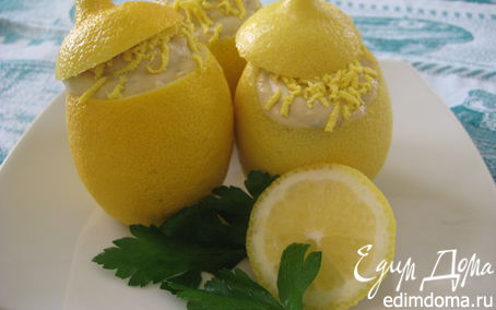 Рецепт Лимоны, фаршированные кремом из тунца