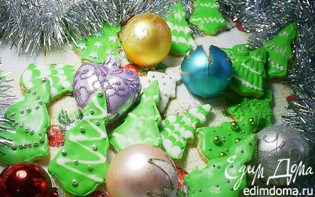 Рецепт Имбирное печенье "Новогодние елочки"