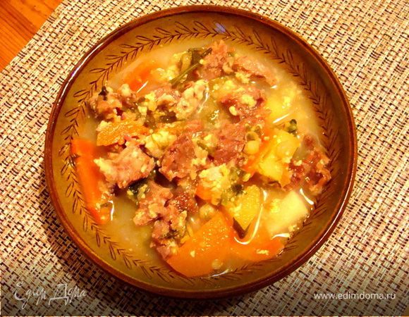 Сырный суп с говяжьими ребрами