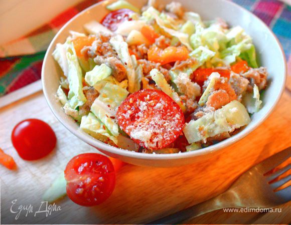 Салат из тунца с овощами – пошаговый рецепт приготовления с фото