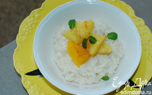 Рецепт Рис на кокосовом молоке с манго и ананасом
