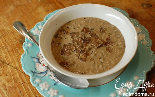 Рецепт Суп-пюре из чечевицы и фасоли с трюфелем