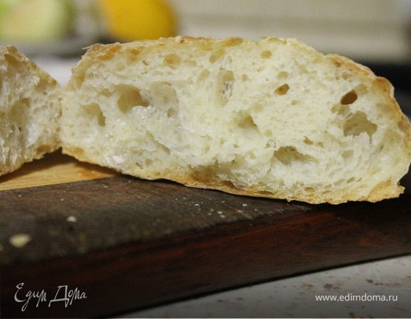 Итальянский хлеб чиабатта в хлебопечке: замес без хлопот