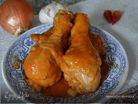 Курица в кисло-сладком луковом соусе