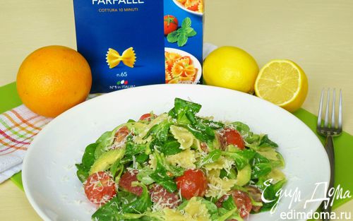 Рецепт Холодный салат с пастой фарфалле и авокадо