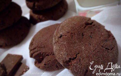 Рецепт Шоколадно-малиновое печенье (постное)
