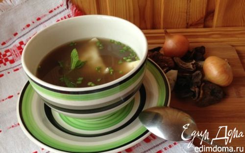Рецепт Грибной суп с ушками