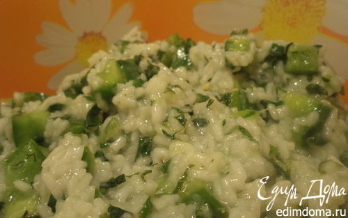 Рецепт Зеленый салат с рисом