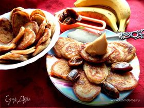Оладушки с финиками и бананами (постные)