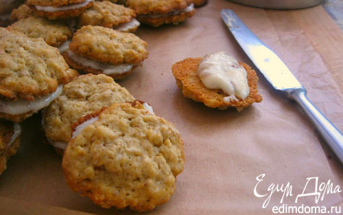 Рецепт Овсяное печенье с ромово-изюмовым кремом