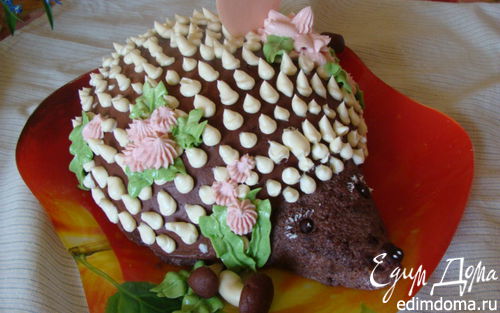 Рецепт Медово-шоколадный торт "Ежик" с ананасом