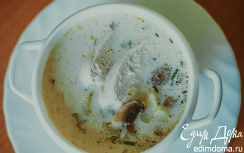 Рецепт Сливочный суп с тмином и грибами
