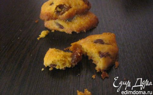 Рецепт Итальянское кукурузное печенье с изюмом и орехами
