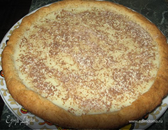 Песочный пирог с заварным кремом, пошаговый рецепт на ккал, фото, ингредиенты - Светлана