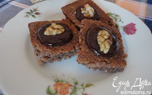 Рецепт Ореховое печенье в шоколадной глазури