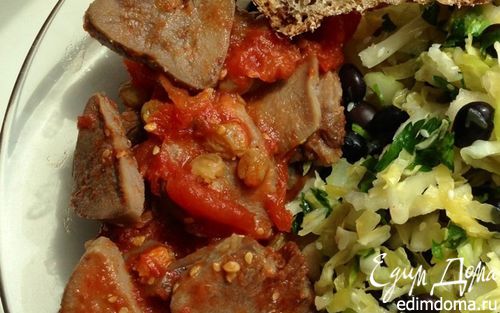 Рецепт Язык под пикантным соусом