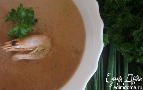Рецепт Пряный холодный суп из огурца с креветками