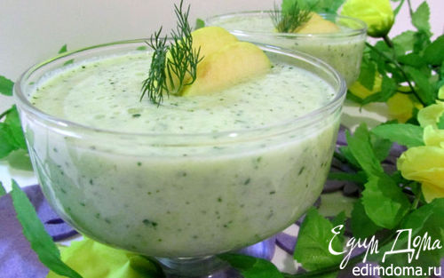 Рецепт Холодный суп-пюре "Зеленый микс"