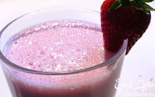 Рецепт Самый быстрый клубничный коктейль