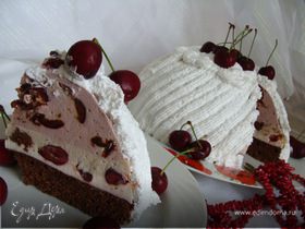 Торт десерт "Черешня в облаках"