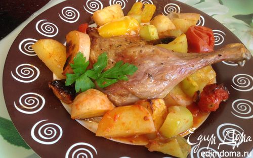 Рецепт Утиные ножки, запеченные с овощами